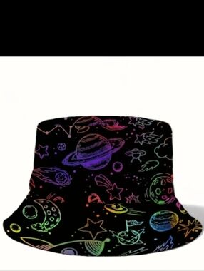 Celestial/Planet Reversible Unisex Bucket Hat 22"/23"